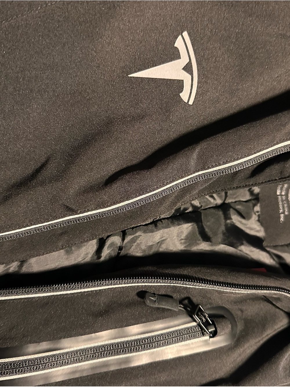 Tesla Black Puffer Jacket with Reflective Trim